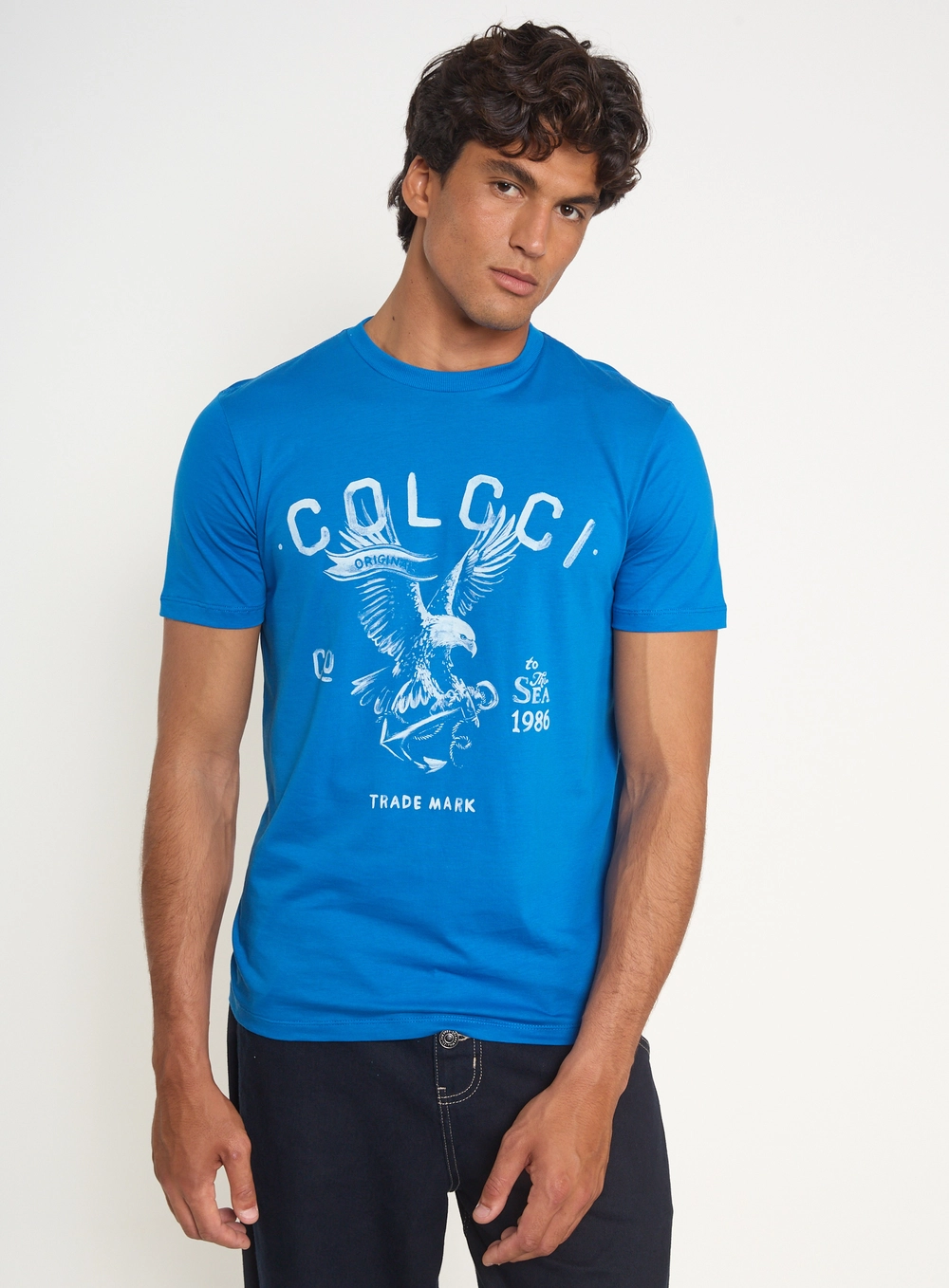 Camiseta Masculina Com Estampa De Águia Azul