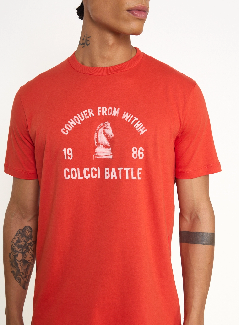 Camiseta Masculina Com Estampa Frontal Vermelho