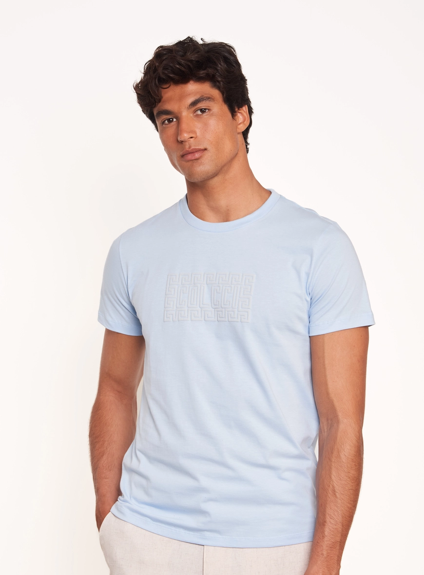 Camiseta Masculina Com Logo Em Relevo