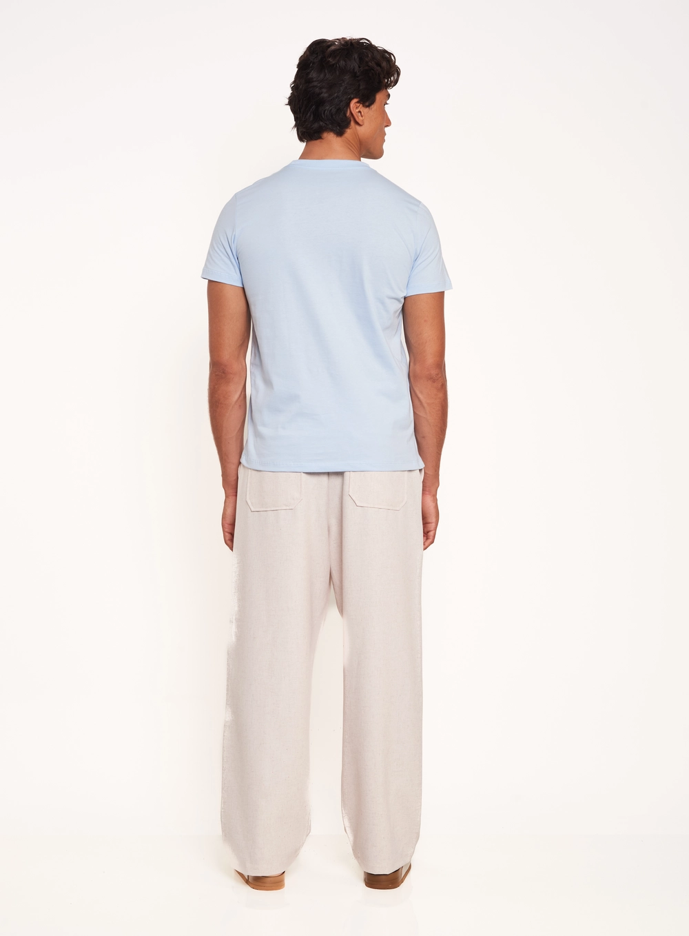 Camiseta Masculina Com Logo Em Relevo Azul
