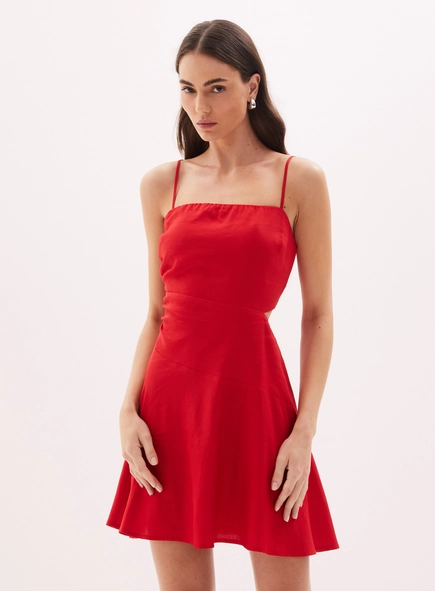 Vestido Feminino Curto Cut Out
