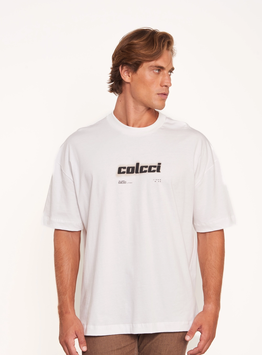 Camiseta Masculina Oversized Com Estampa Central Off Shell