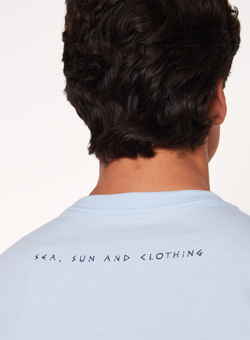 Camiseta Masculina Regular Estampada Azul