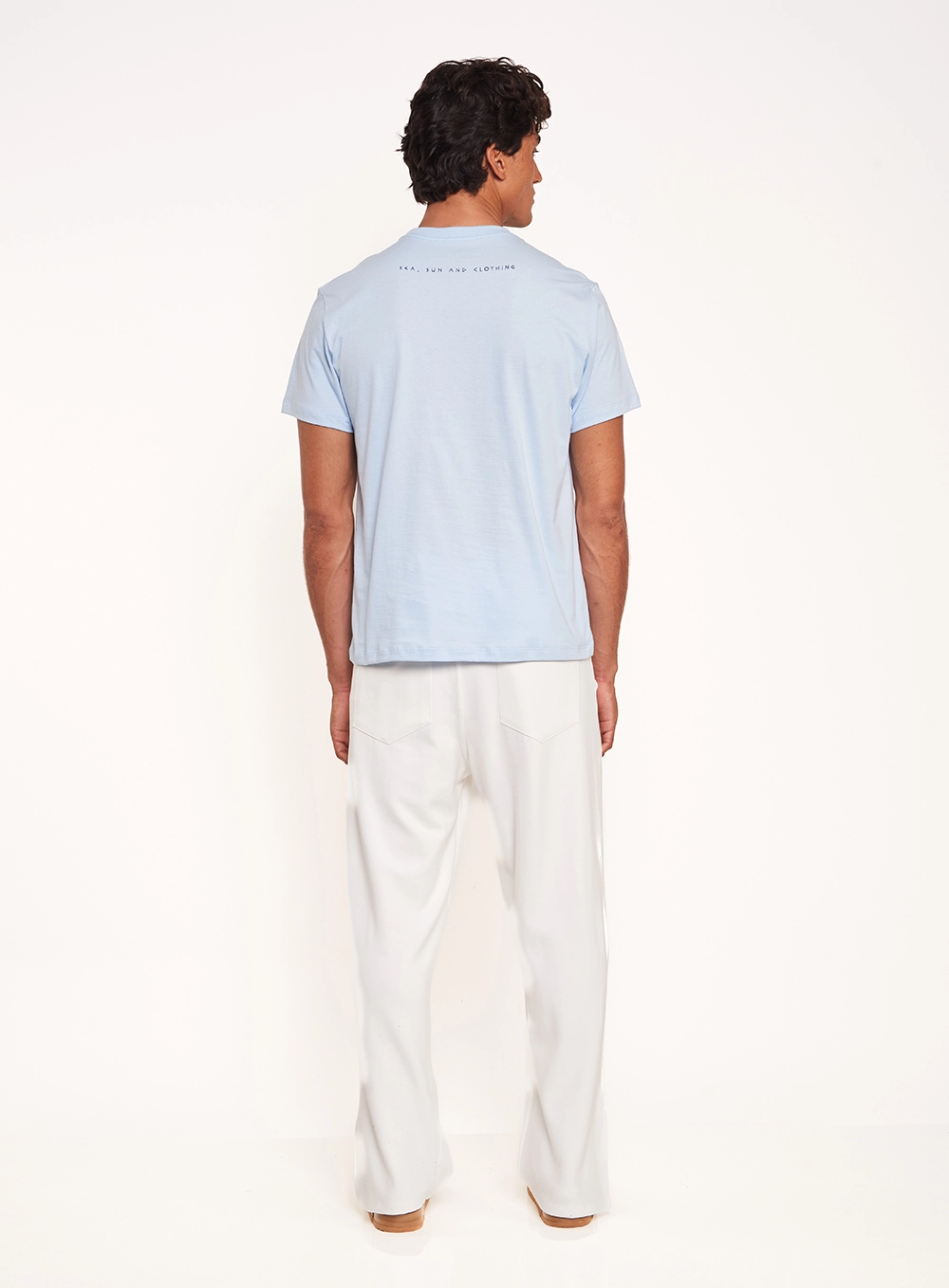 Camiseta Masculina Regular Estampada Azul
