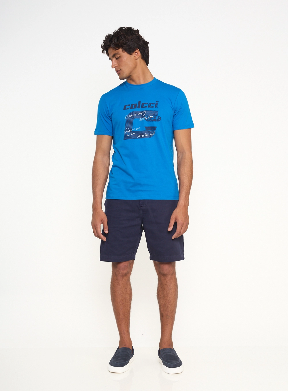 Camiseta Com Estampa Timeless Art Azul