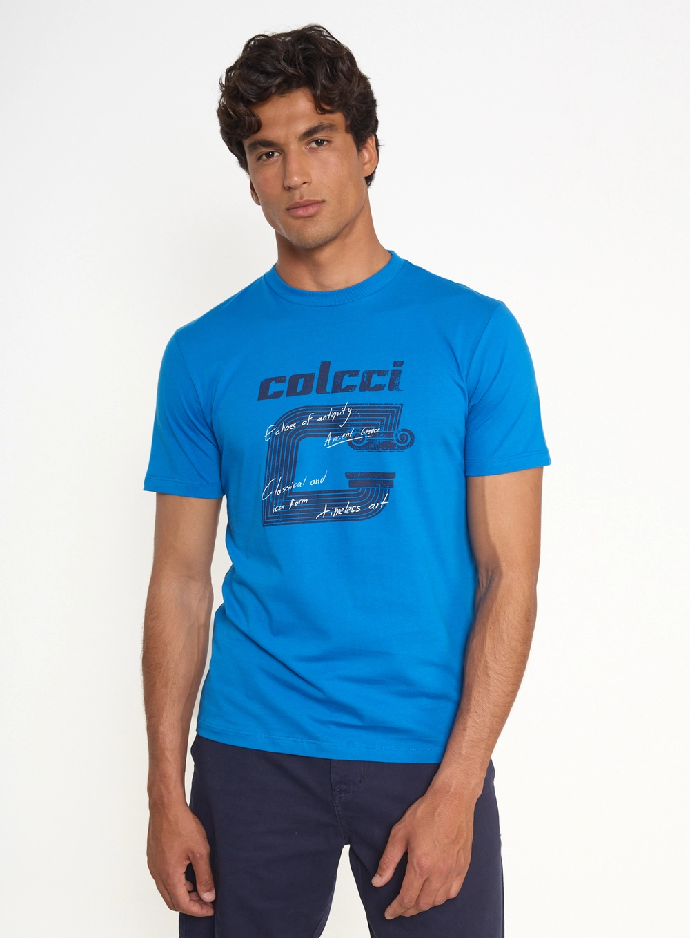Camiseta Com Estampa Timeless Art Azul