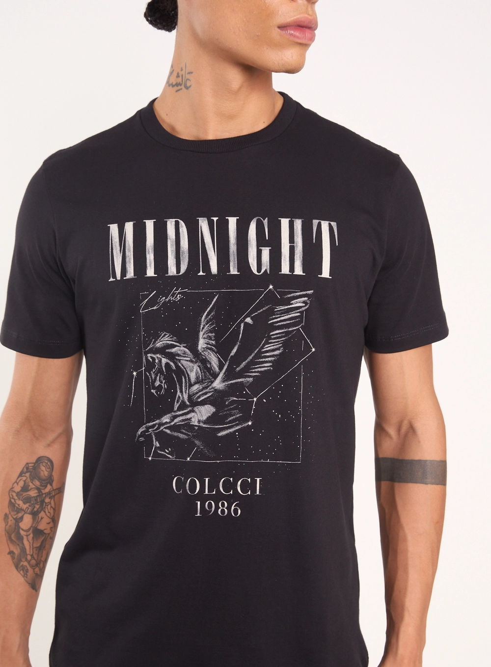 Camiseta Masculina Com Estampa Midnight Preto