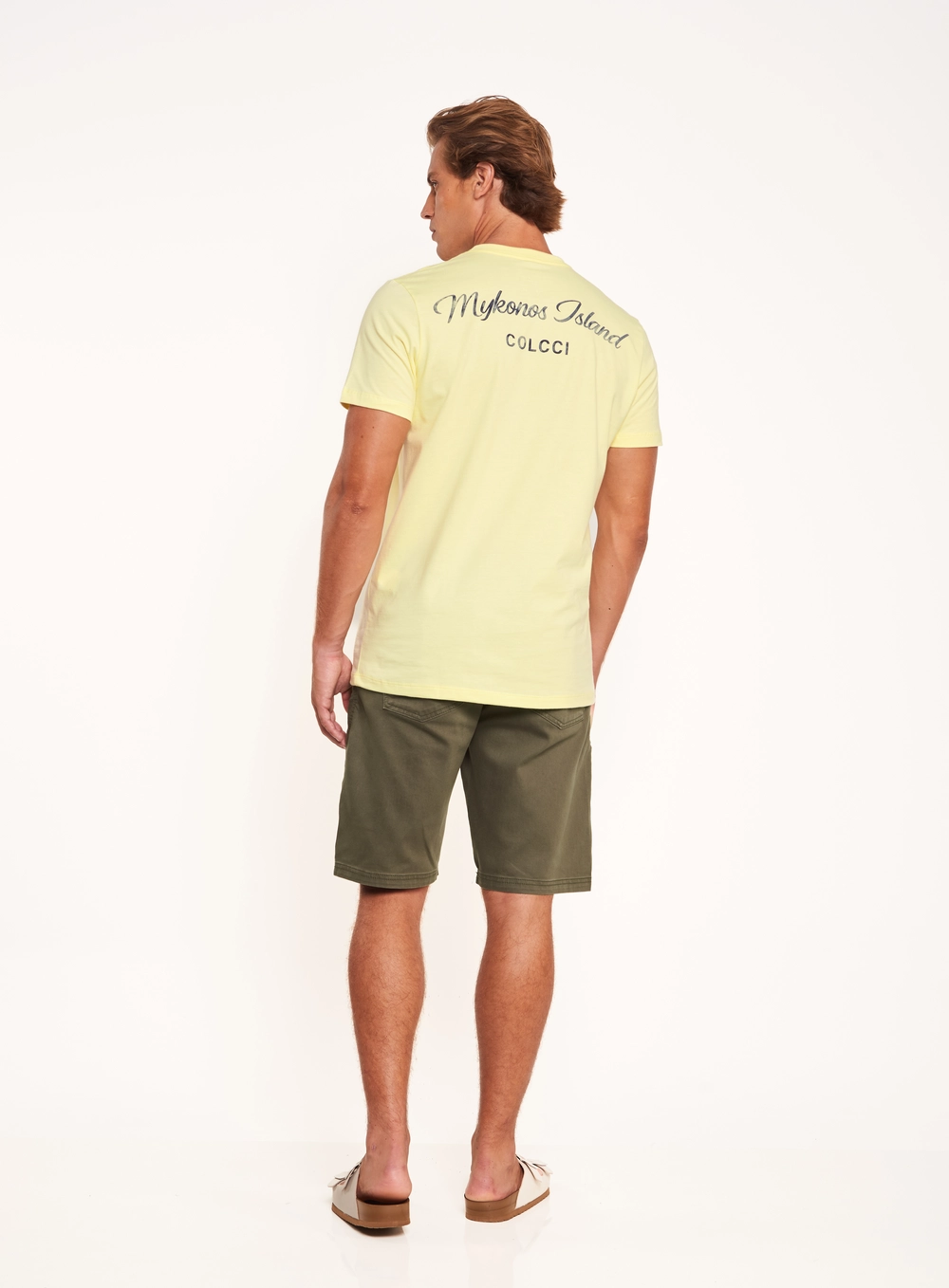 Camiseta Masculina Com Estampa Mykonos Amarelo