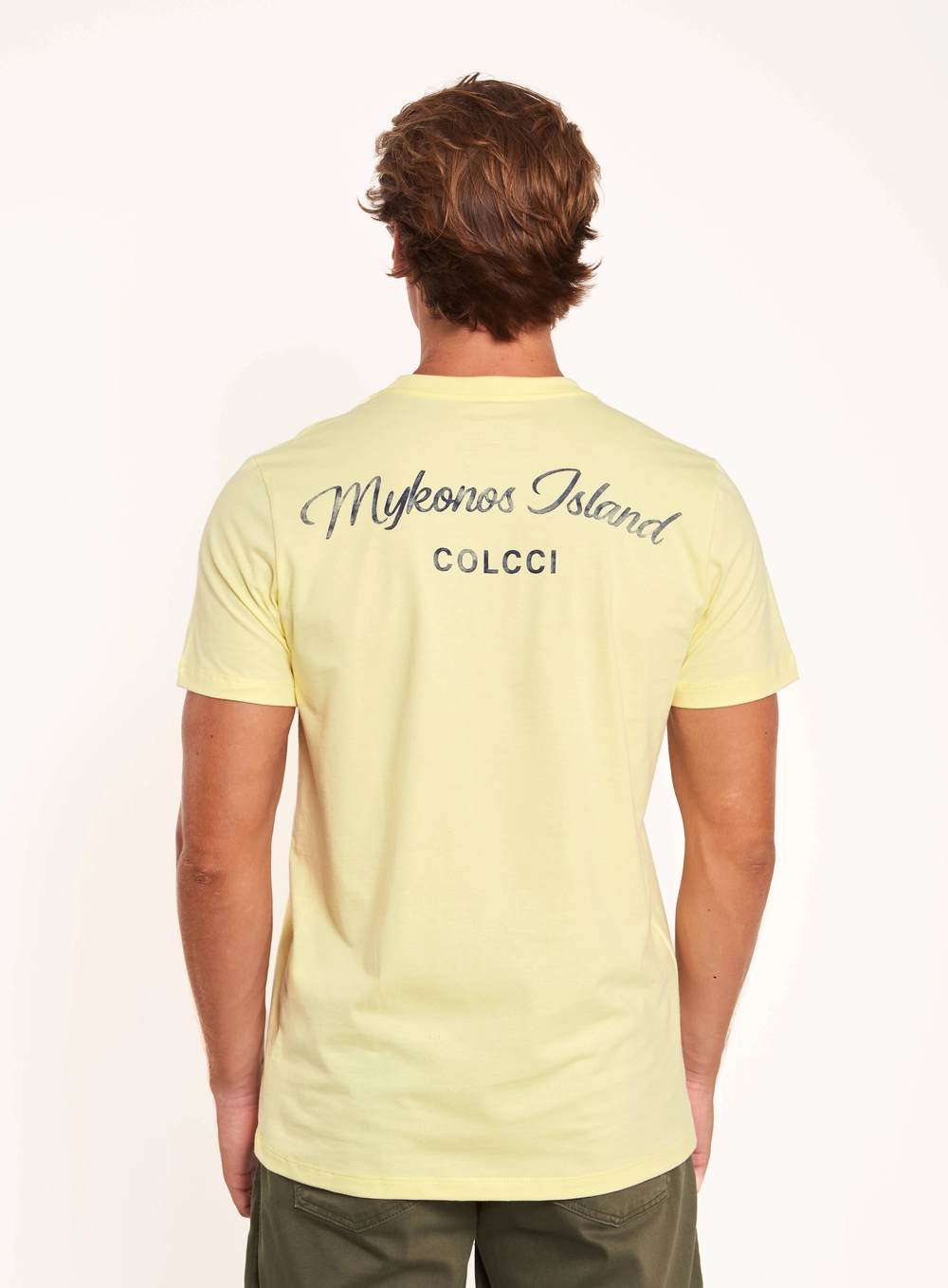 Camiseta Masculina Com Estampa Mykonos Amarelo