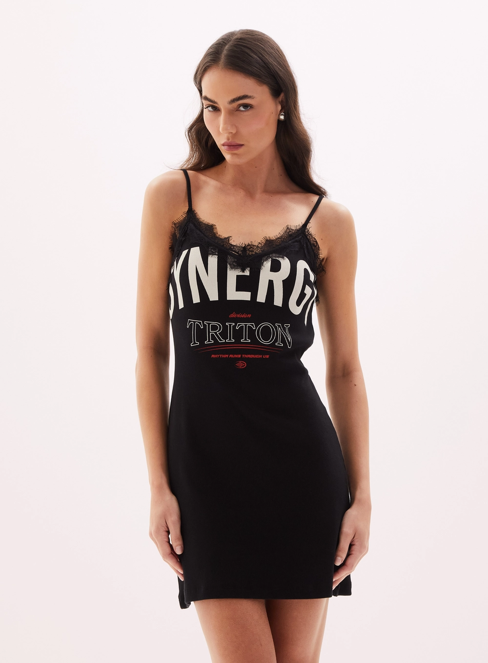 Vestido Feminino Curto Canelado Preto 2
