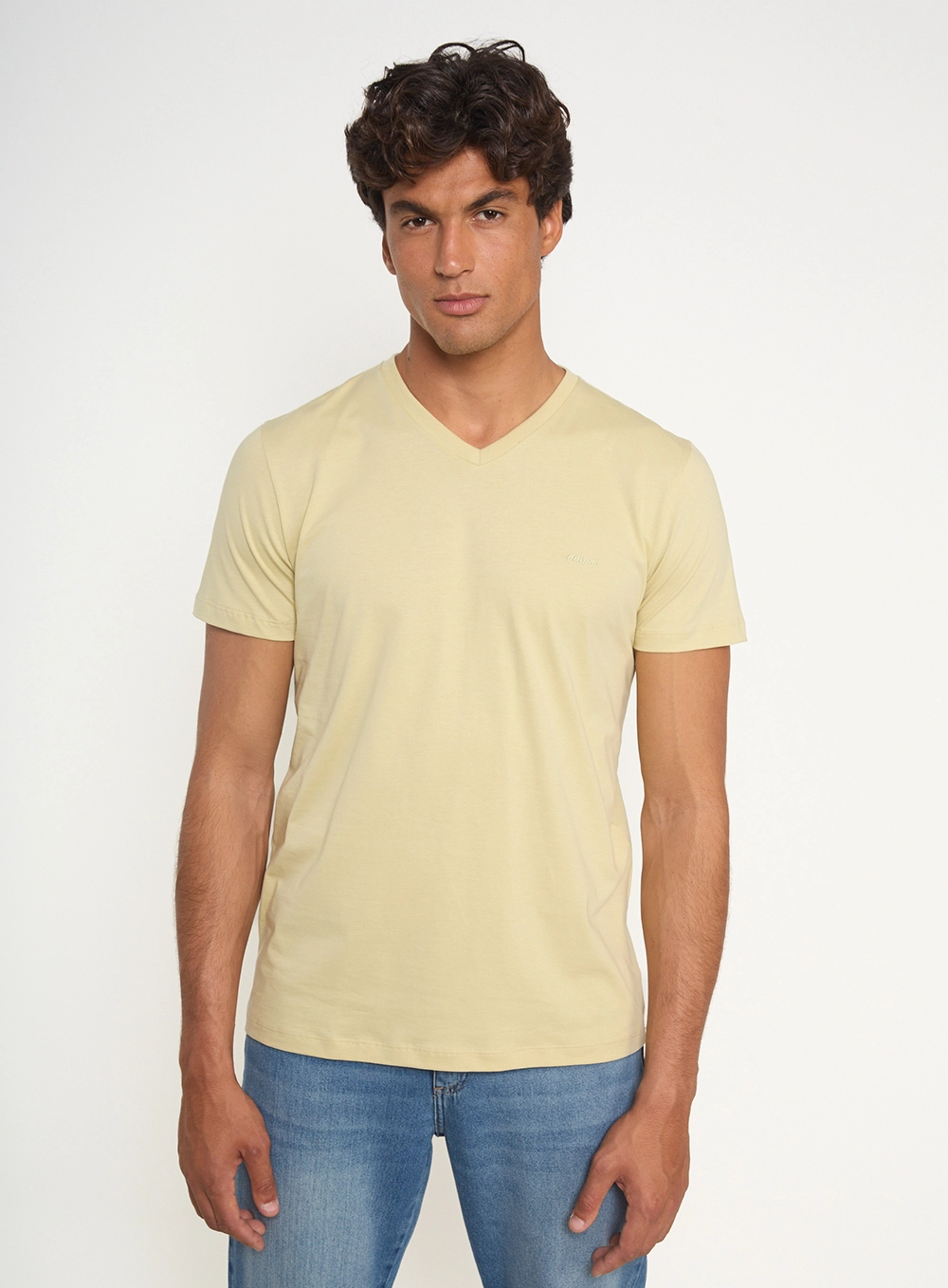 Camiseta Masculina Slim Bege