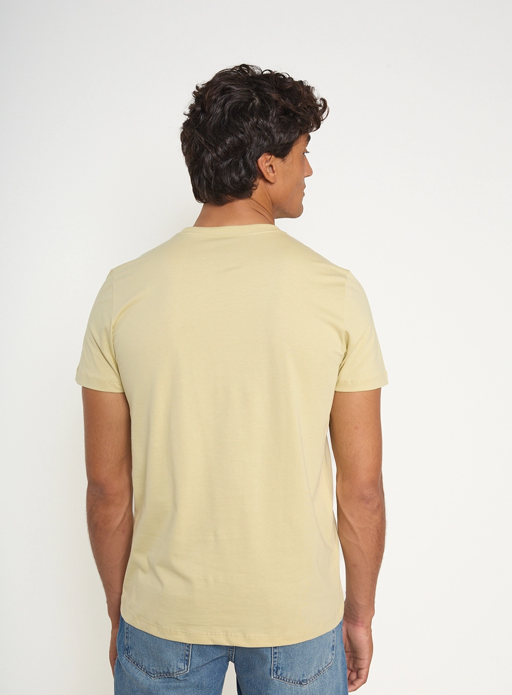 Camiseta Masculina Slim Bege