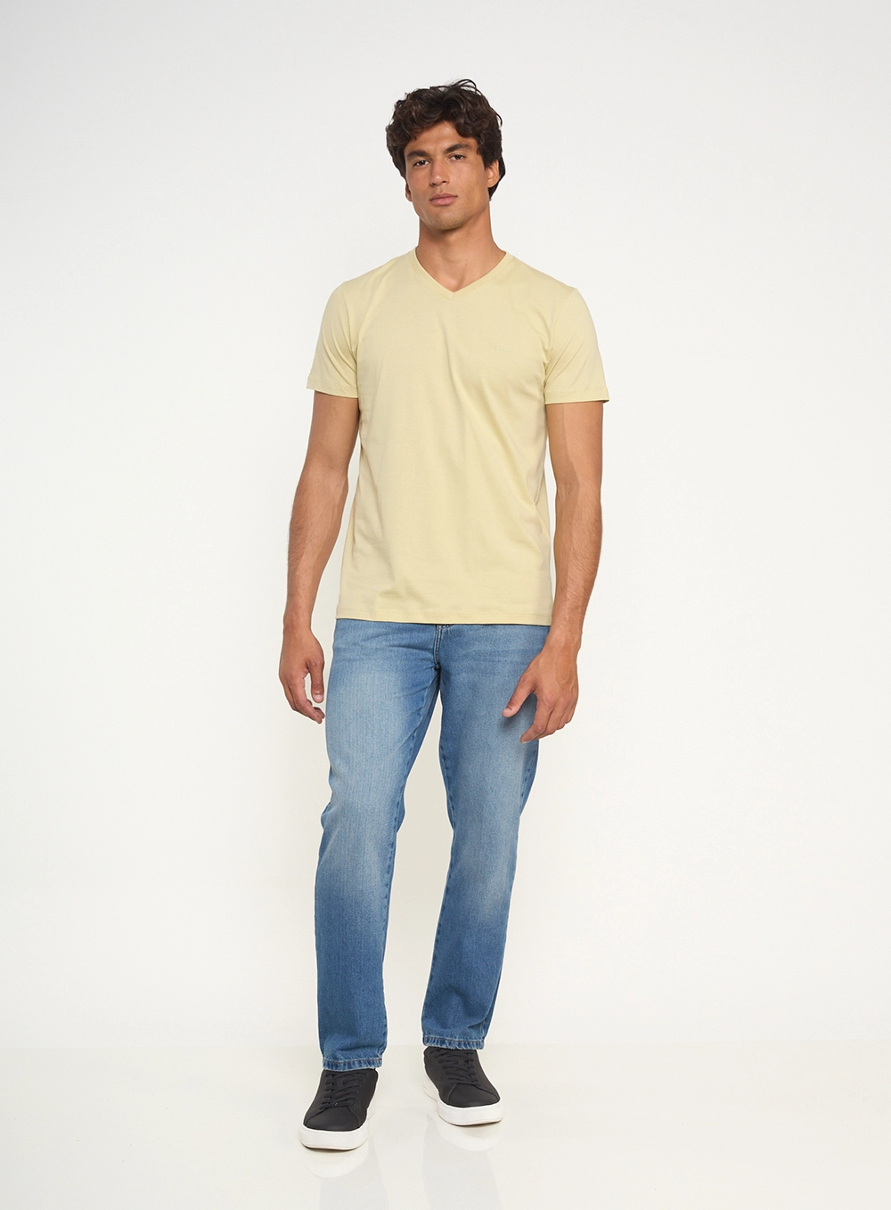 Camiseta Masculina Slim Bege