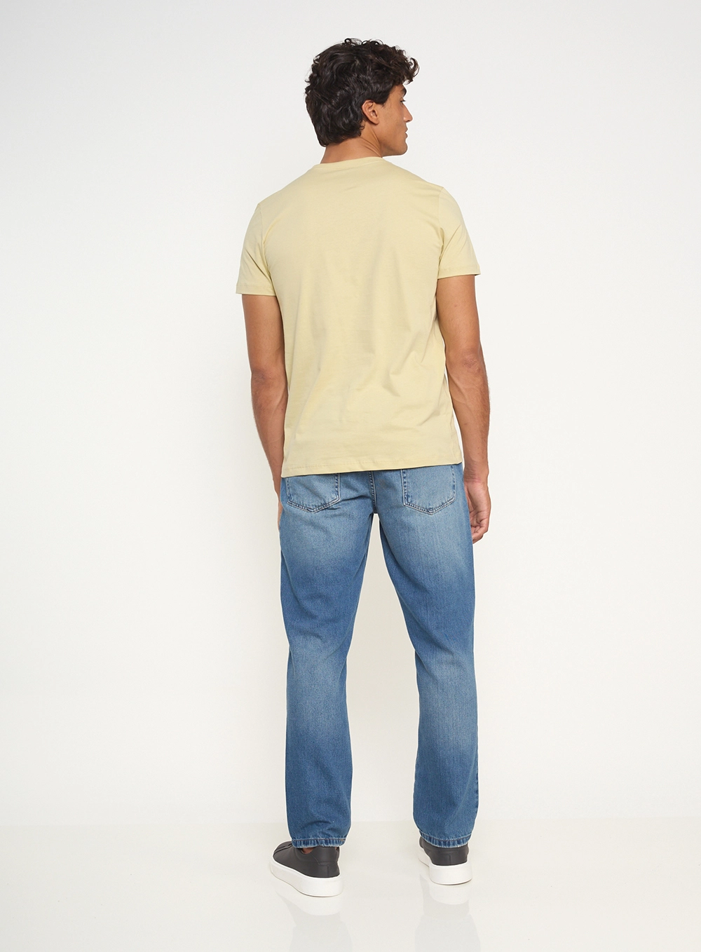 Camiseta Masculina Slim Bege