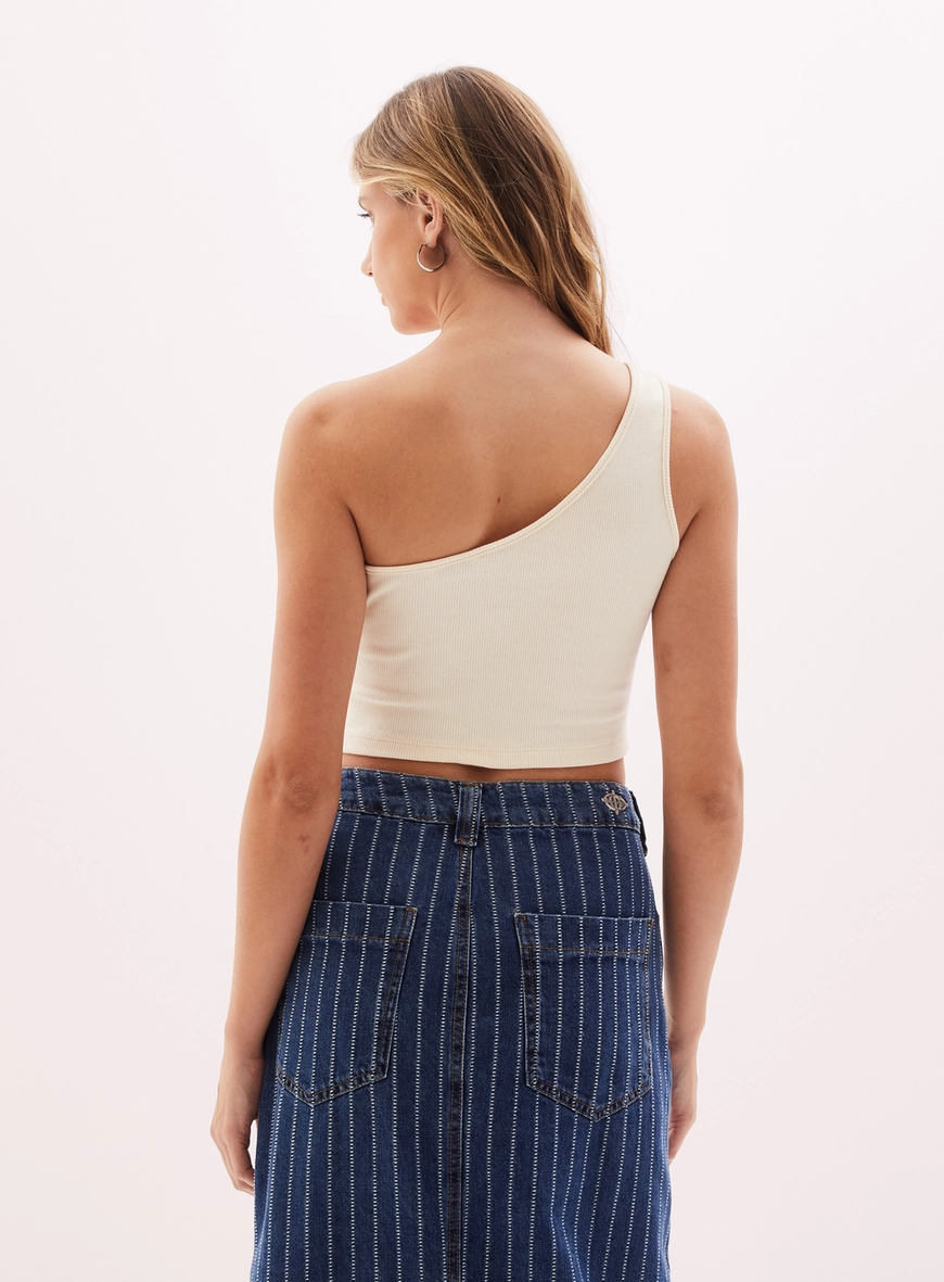 Top Feminino Com Recortes - Small Bege 4