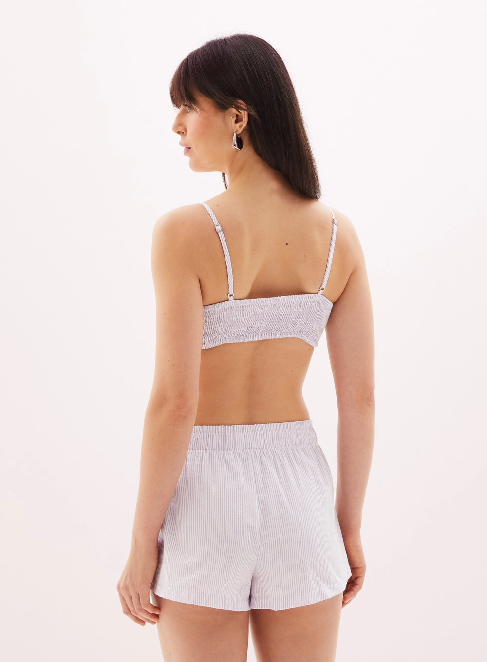 Top Cropped Feminino Com Alças Finas Lilás 4