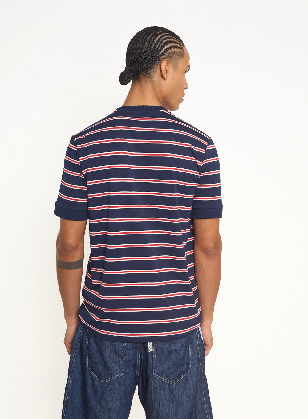 Camiseta Masculina New Slim Listrada Estampados