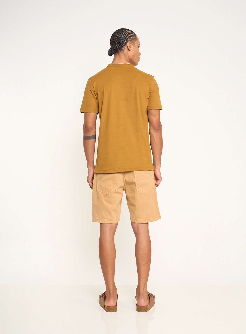 Camiseta Masculina New Slim Marrom
