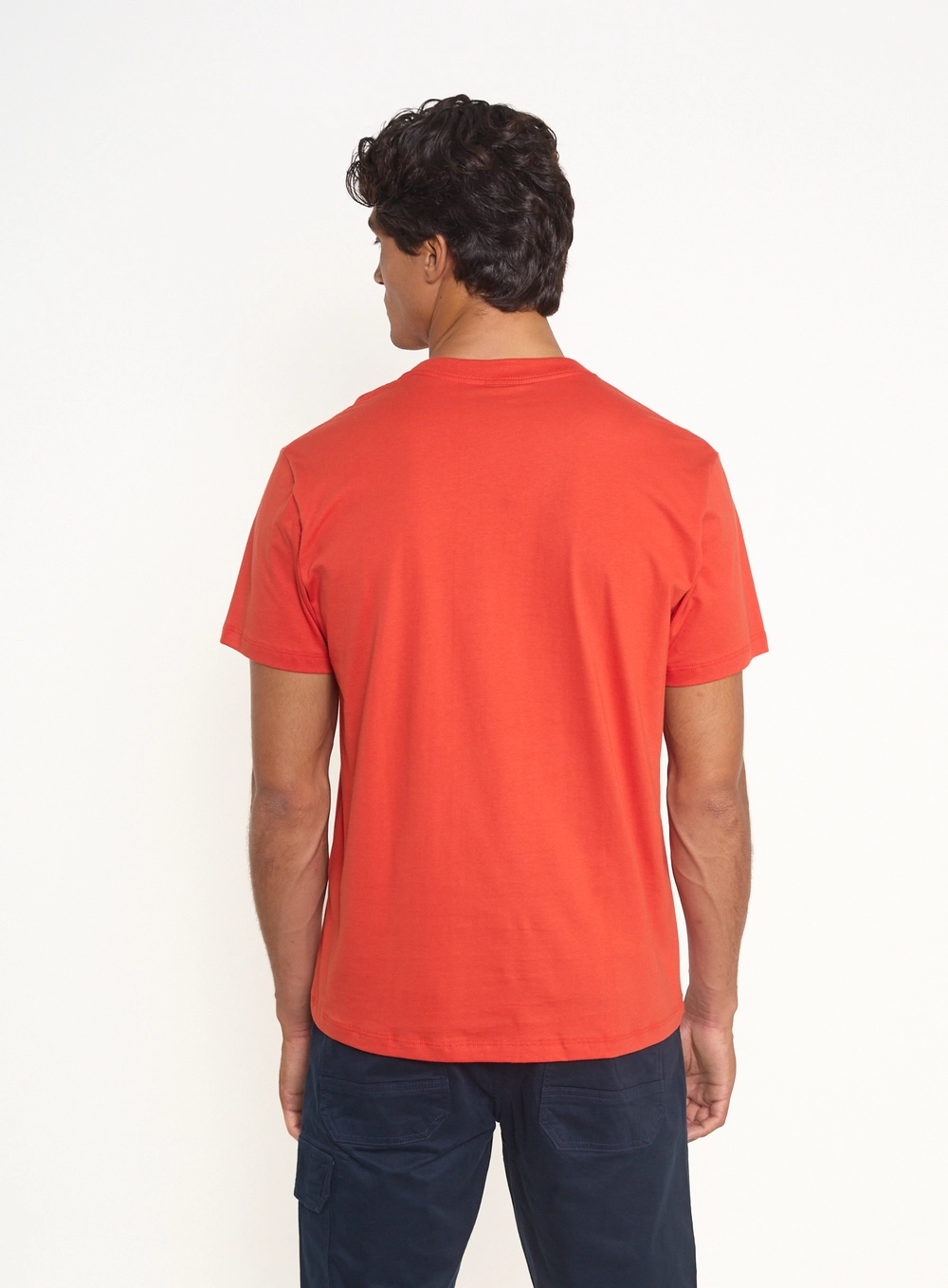 Camiseta Masculina Com Logo Bordado Vermelho