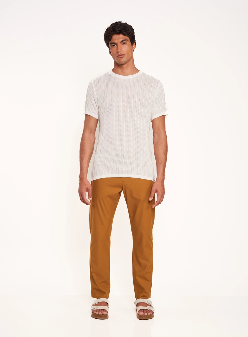 Camiseta Masculina Gola Redonda Com Textura