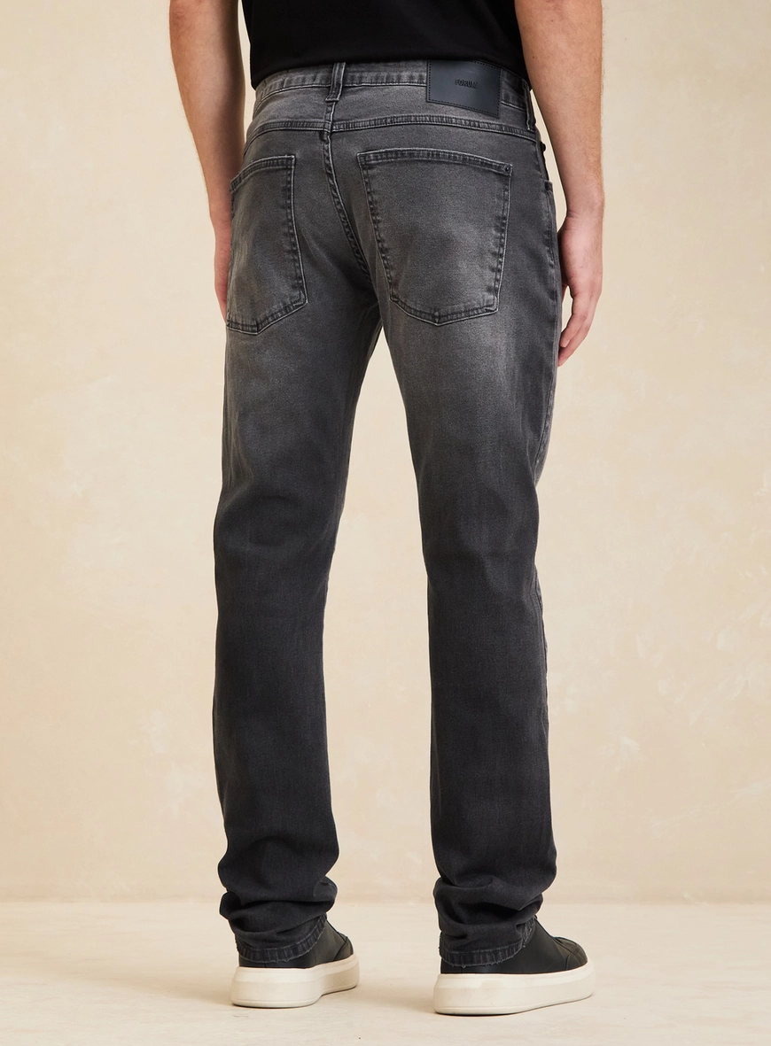 Calça Jeans Masculina Estonada Escura - Paul Slim Indigo Preto