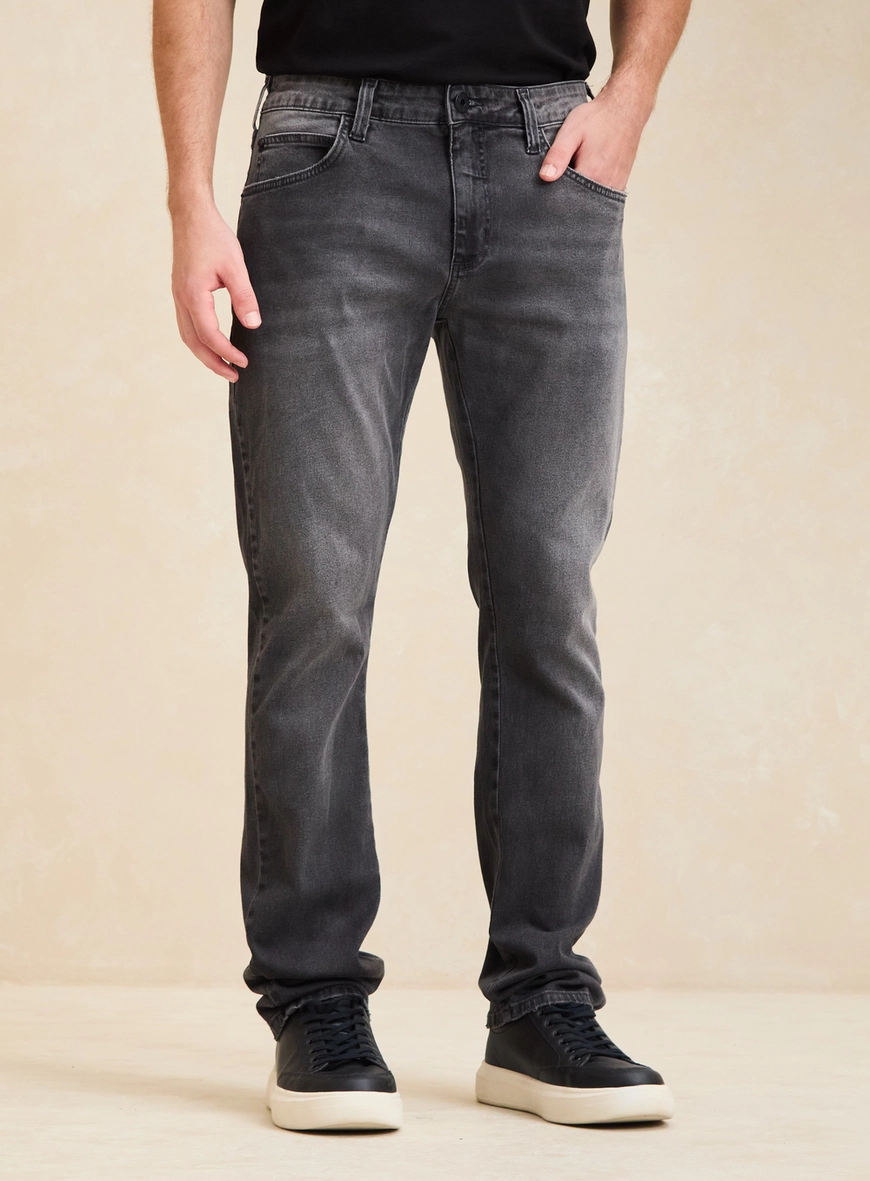 Calça Jeans Masculina Estonada Escura - Paul Slim Indigo Preto