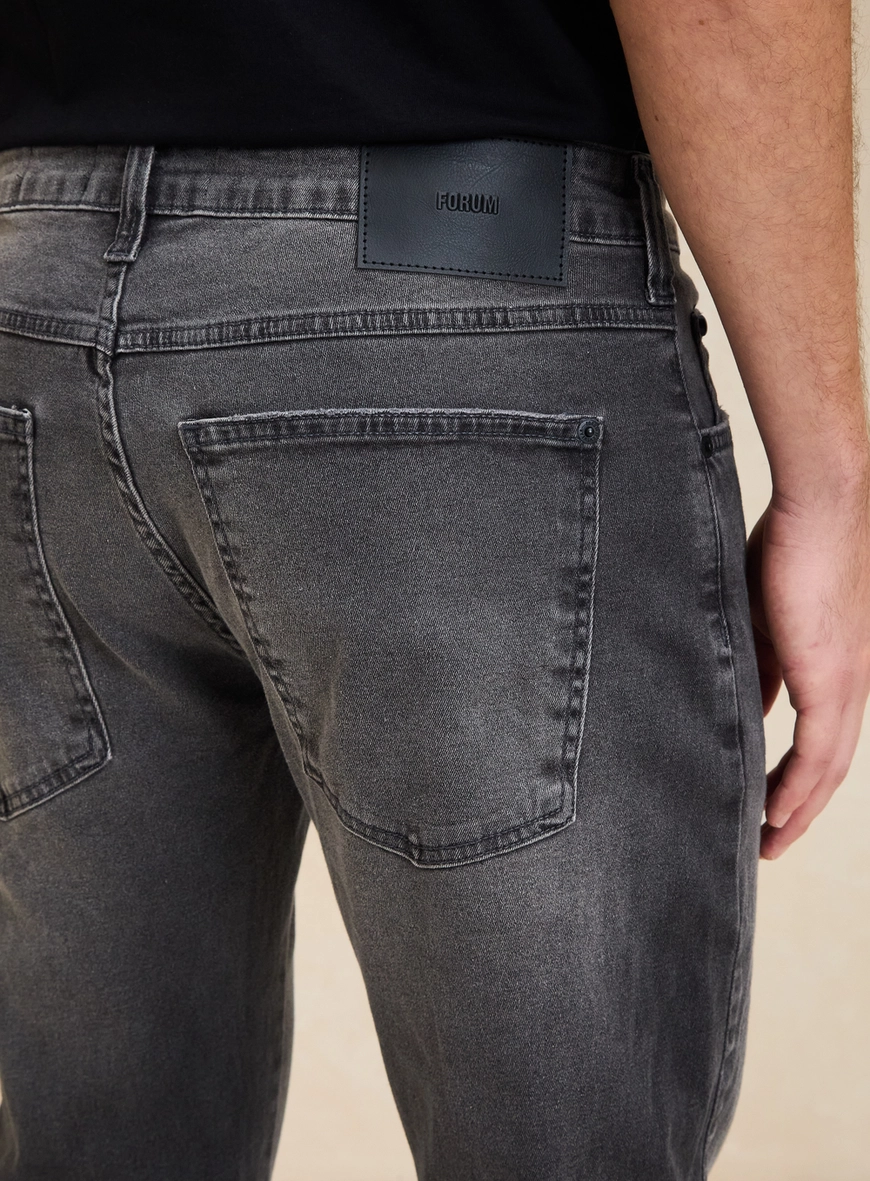 Calça Jeans Masculina Estonada Escura - Paul Slim Indigo Preto