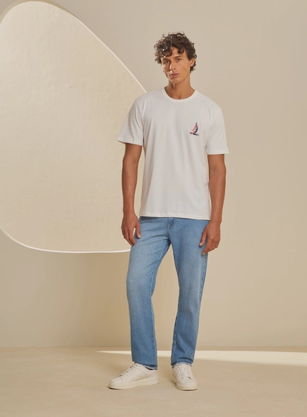 Calça Jeans Masculina Lavagem Clara - Paul Slim