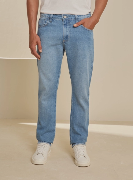 Calça Jeans Masculina Lavagem Clara - Paul Slim