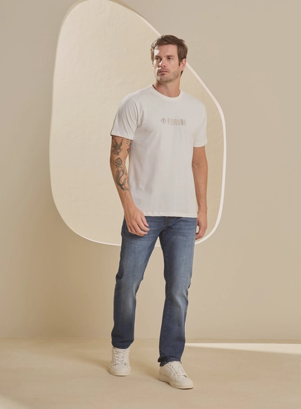 Calça Jeans Masculina Média Estonada - Paul Slim