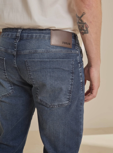 Calça Jeans Masculina Média Estonada - Paul Slim