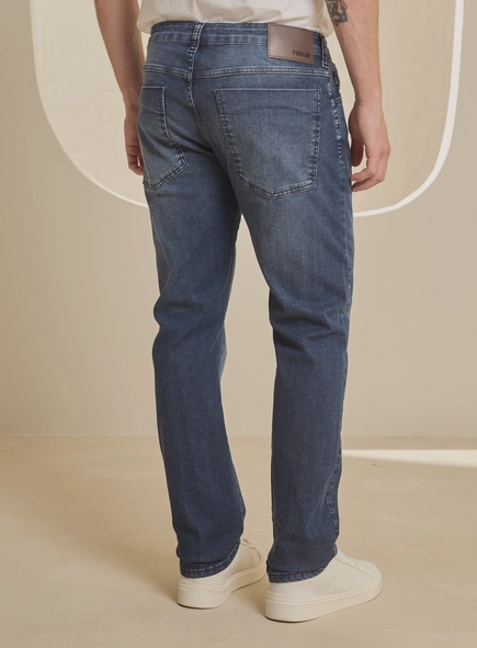 Calça Jeans Masculina Média Estonada - Paul Slim
