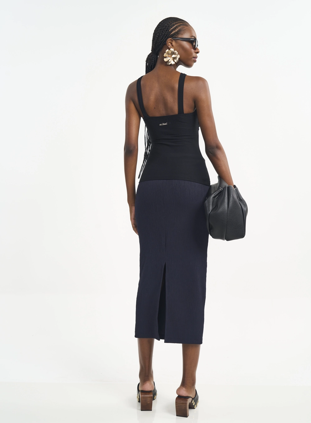 Blusa Halter Com Torção Preto