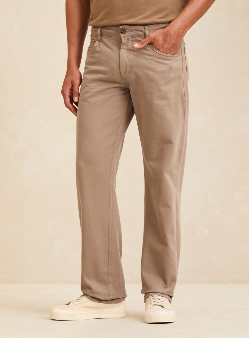 Calça Sarja Masculina - Paul Regular Marrom 3