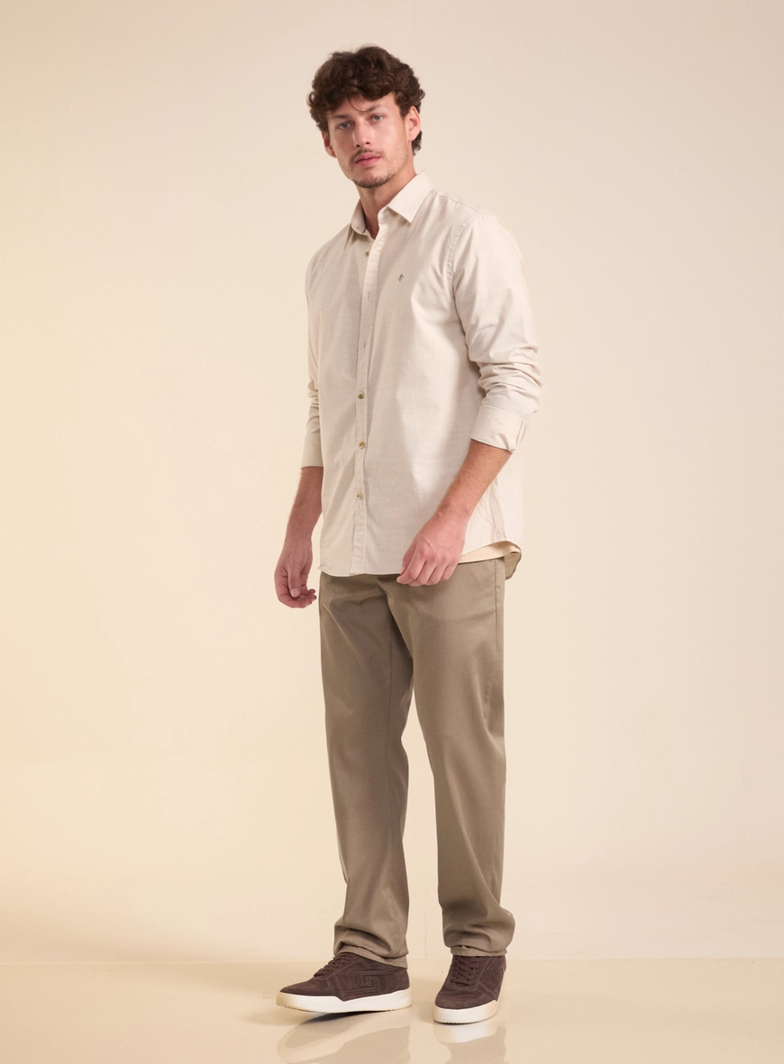 Calça Masculina Chino Pima Touch Bege