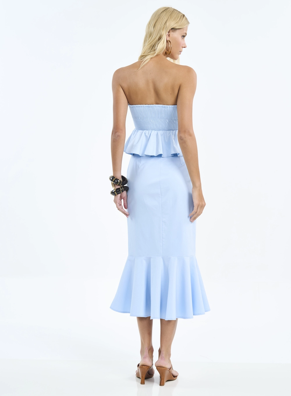 Blusa Tomara Que Caia Com Babado Azul Tranquile Blue