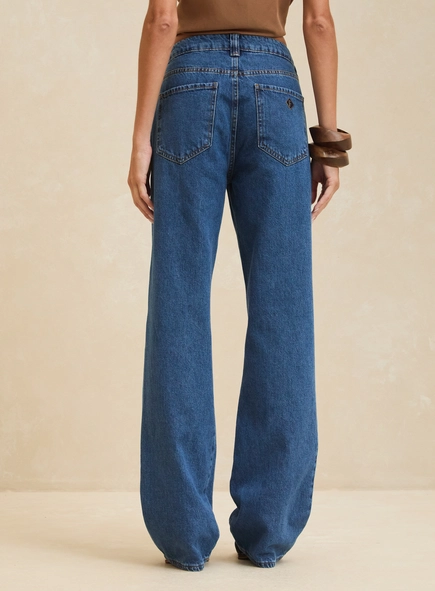 Calça Jeans Feminina Clássica - Raquel Wide Leg