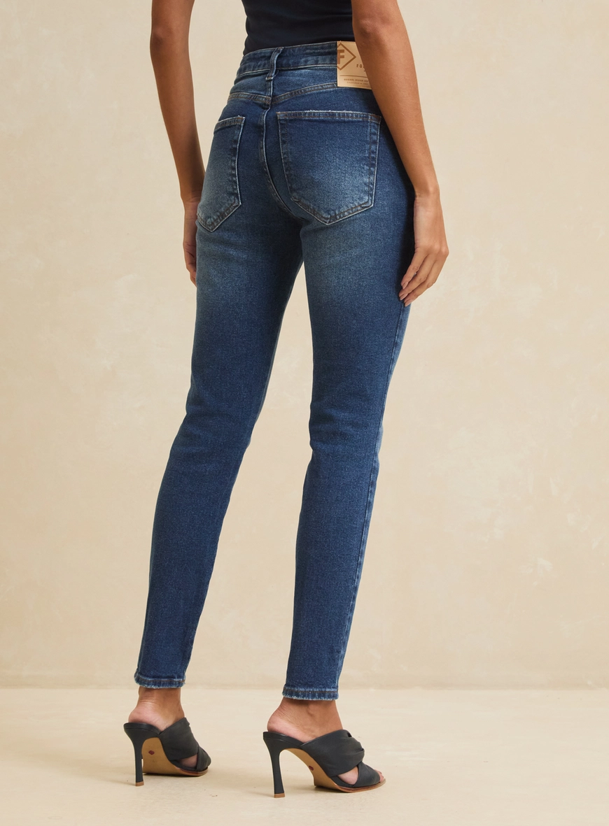 Calça Jeans Justa Cintura Alta - Marisa Cigarrete Índigo 2