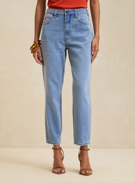 Calça Jeans Feminina Lavagem Clara - Lola