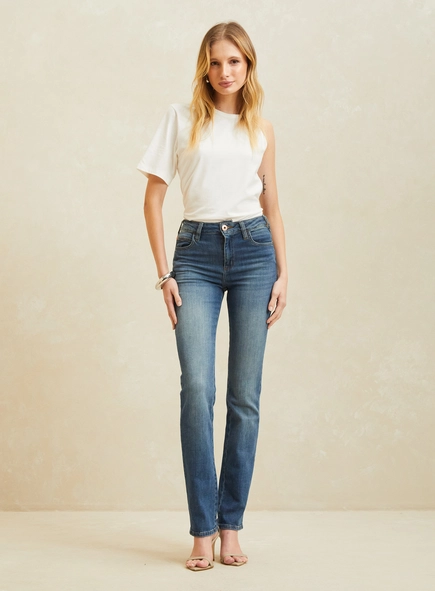 Calça Jeans Slim Reta Estonada - Marisa