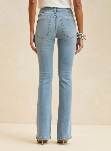 Calça Jeans Lavagem Clara - Marisa Boot Cut
