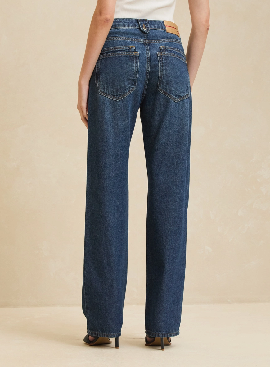 Calça Jeans Feminina - Raquel Wide Leg Índigo