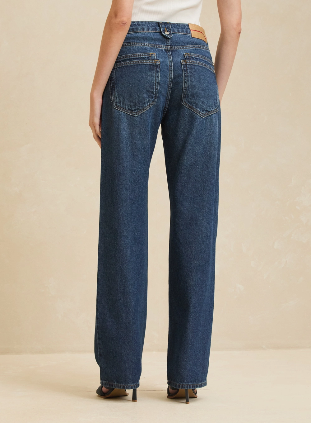 Calça Jeans Wide Leg Cintura Alta Escura - Raquel Índigo 2