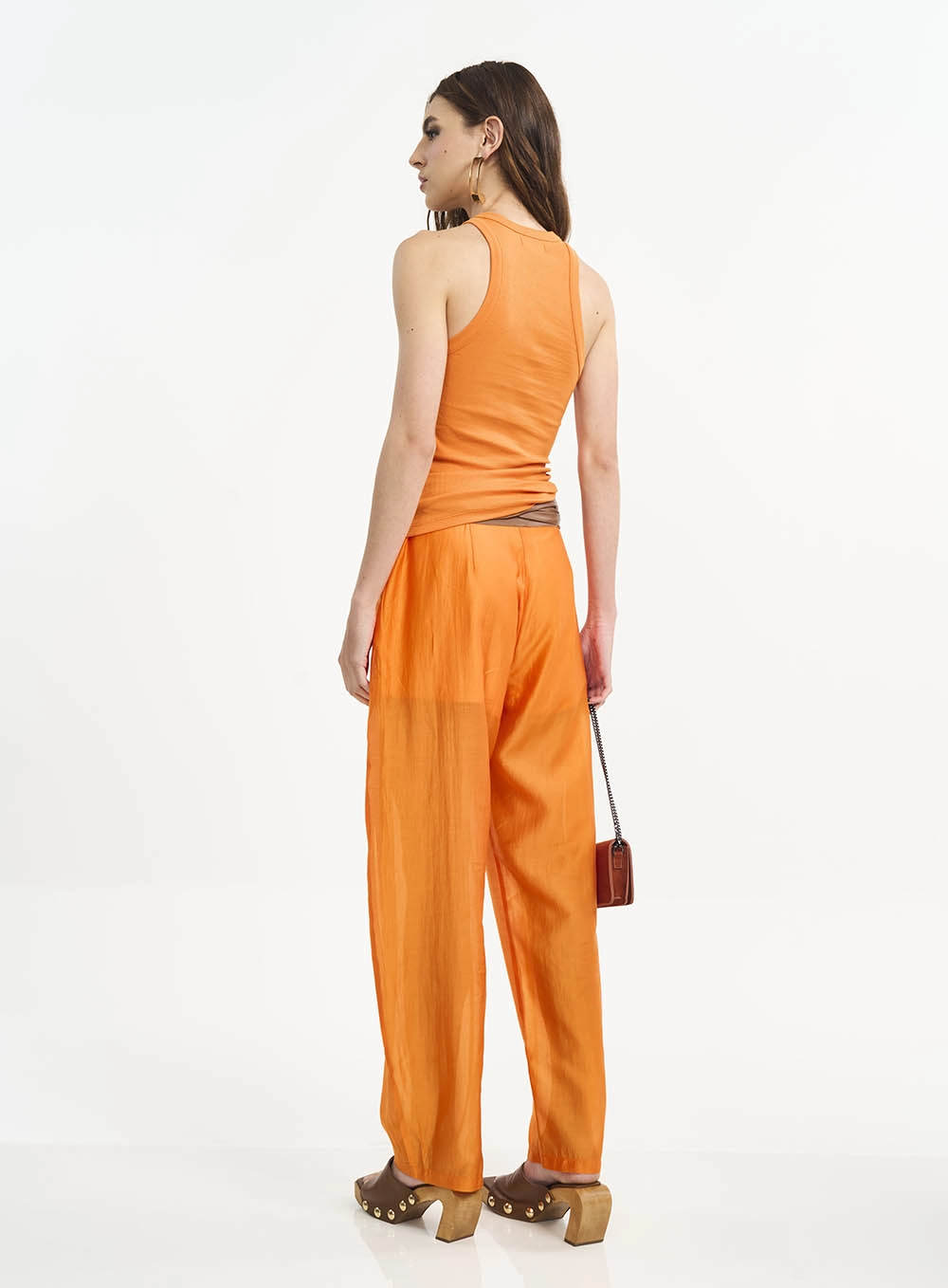 Regata Slim Canelada Feminina Laranja
