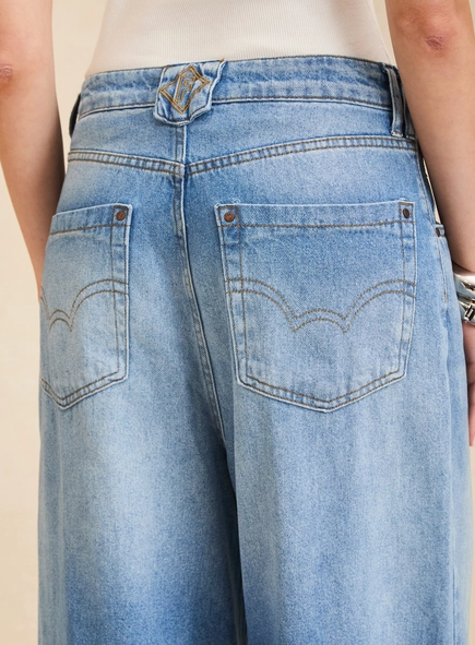 Calça Jeans Feminina Baggy - Thais