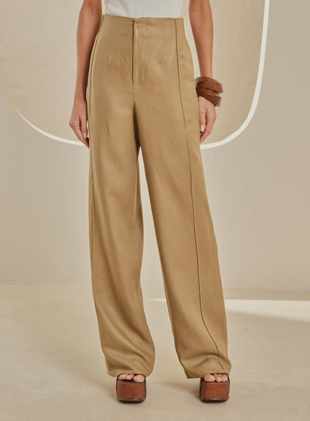 Calça Alfaiataria Ampla Texturizada