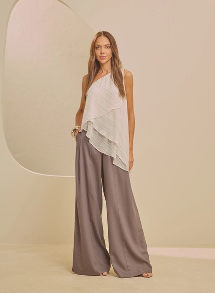 Calça Alfaiataria Feminina Pantalona