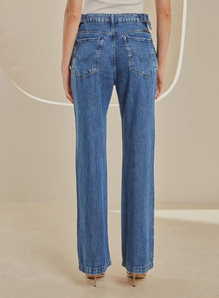 Calça Jeans New Cós Com Ajuste Cintura Alta