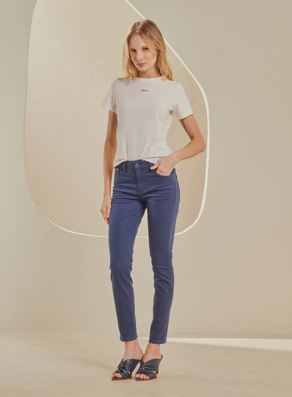 Calça Sarja Feminina - Marisa Slim Azul 1