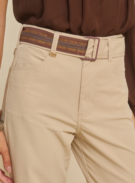 Calça Sarja Alfaiataria Ampla - Bella Stretch